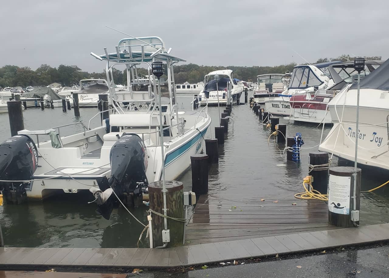 Docks underwater