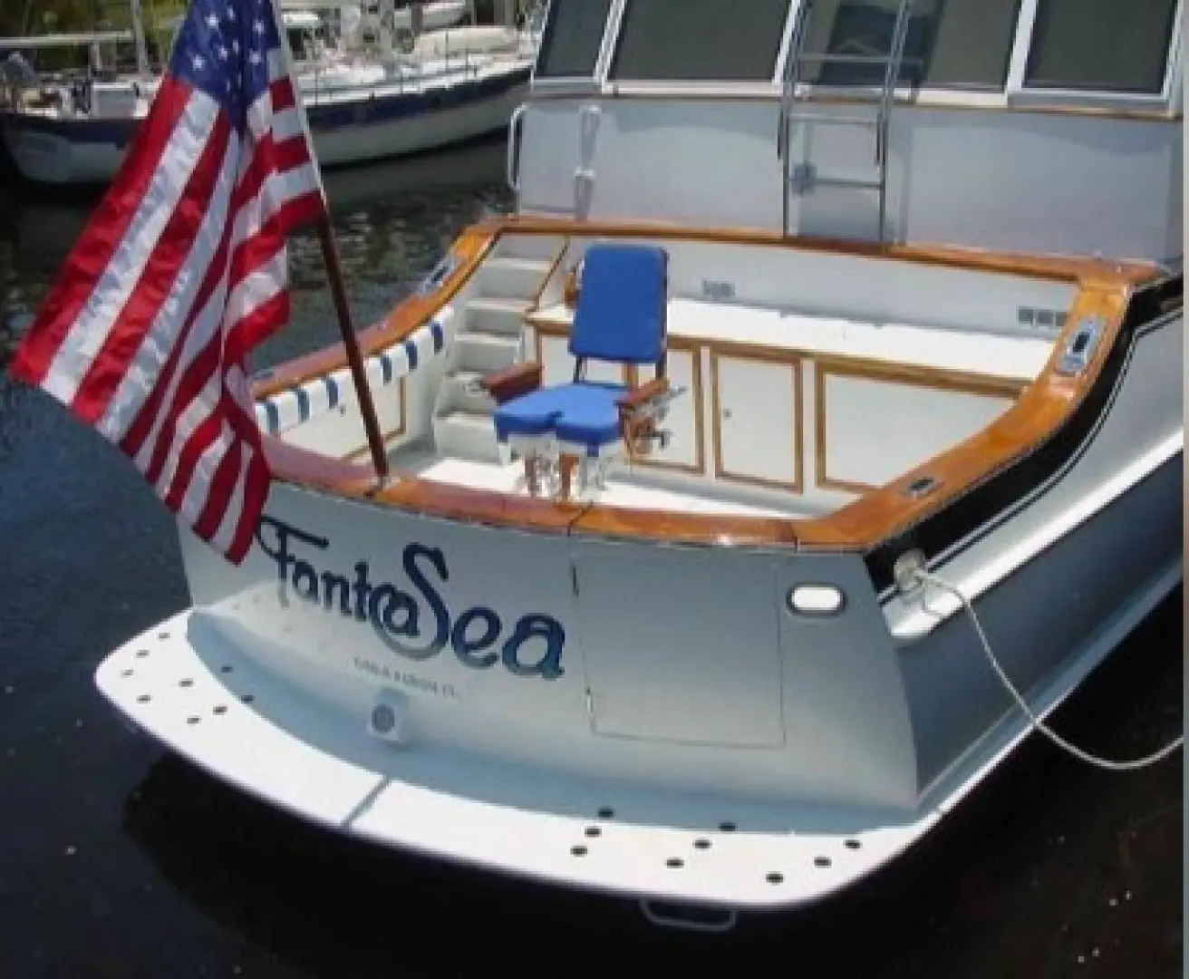 1965 Burger cockpit flybridge motor yacht