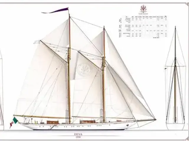 Cox & Stevens Gaff Schooner