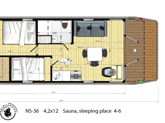 Nordic Season NS 40 Eco 36m2 Houseboat