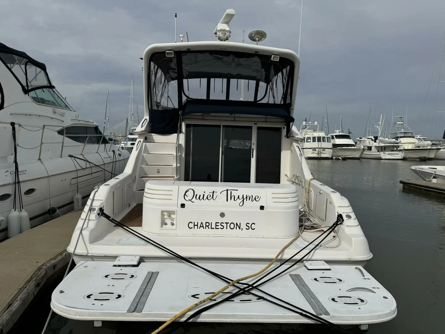 1996 Sea Ray 440 express bridge