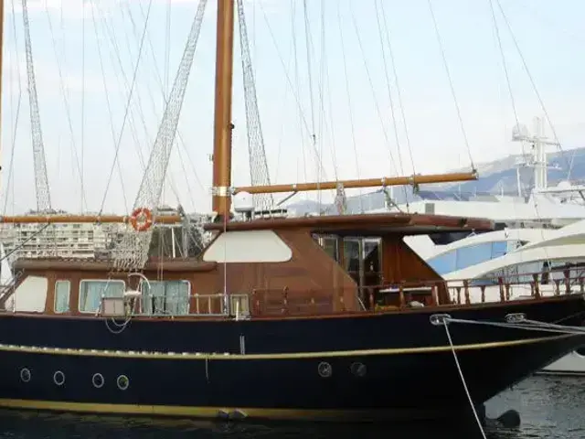 Custom wooden motor sailer 35m.