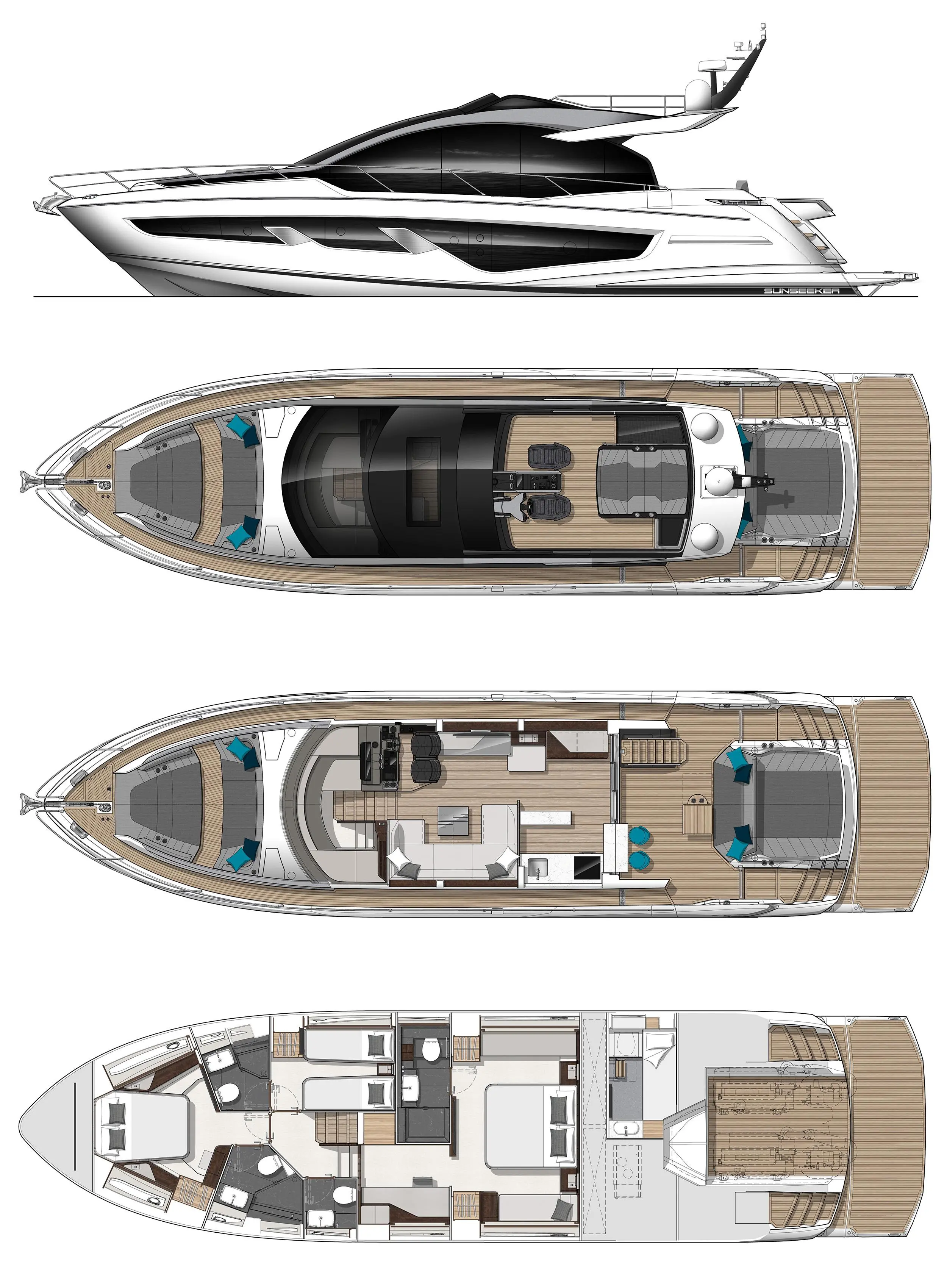 2022 Sunseeker 65 sport yacht