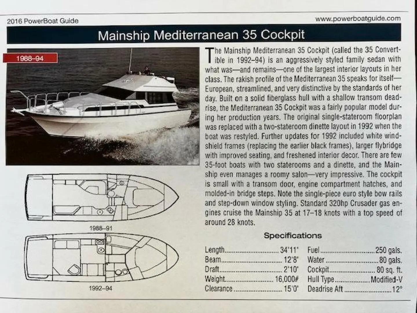 1988 Mainship 35