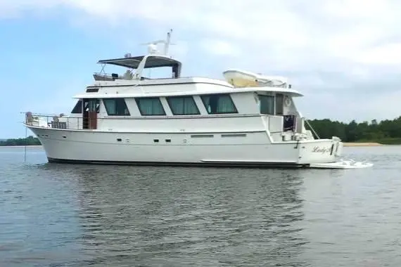 1985 Hatteras 72 cockpit motoryacht