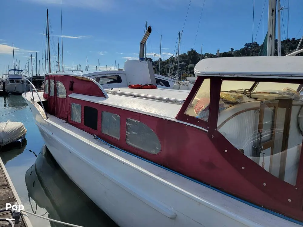 1951 Monk tri cabin canoe stern diesel motor yacht