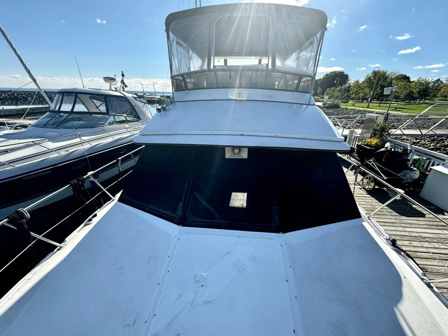 1991 Carver 430 cockpit motor yacht