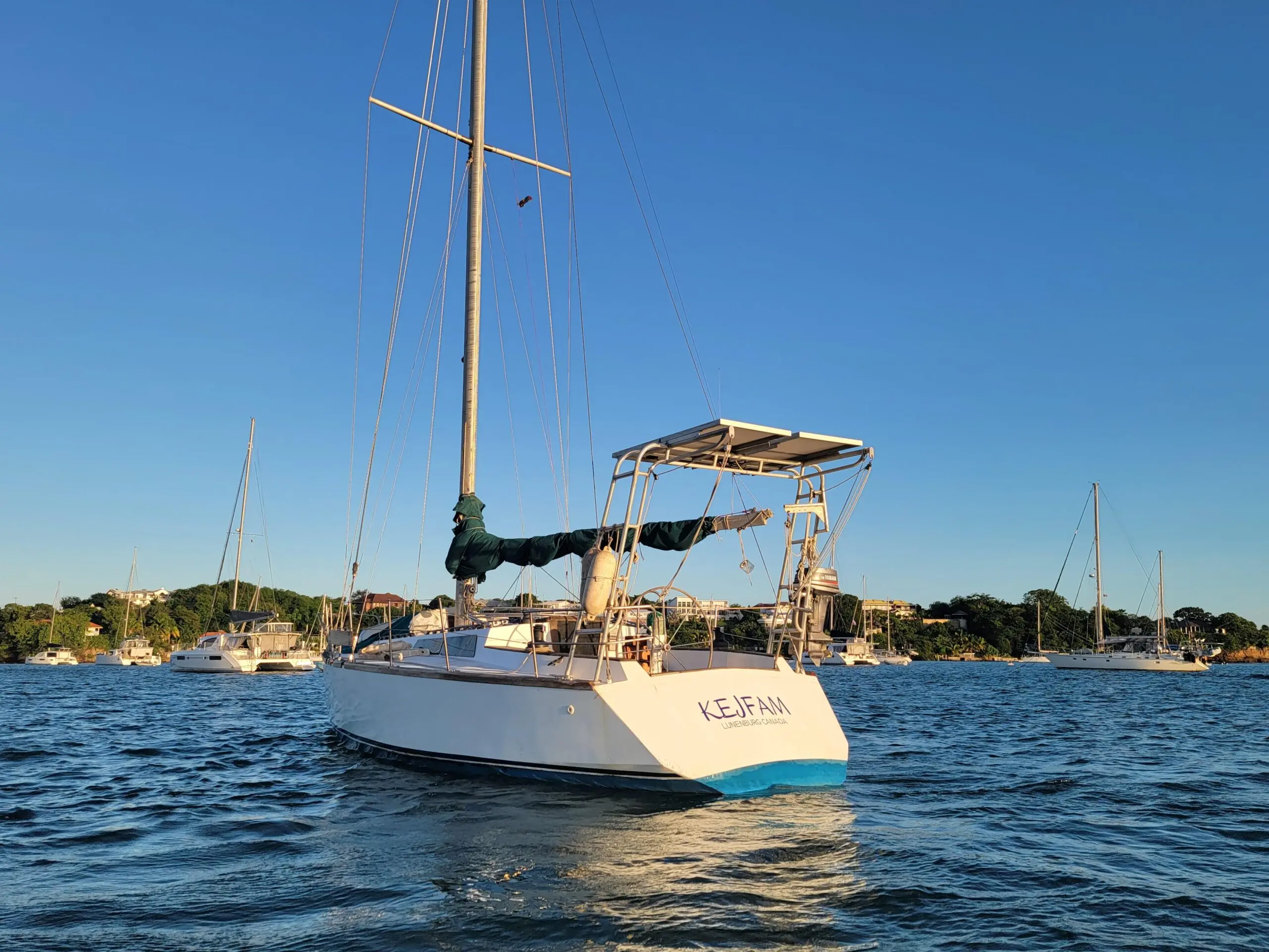 1987 Bruce Roberts custom steel build by kanter yachts