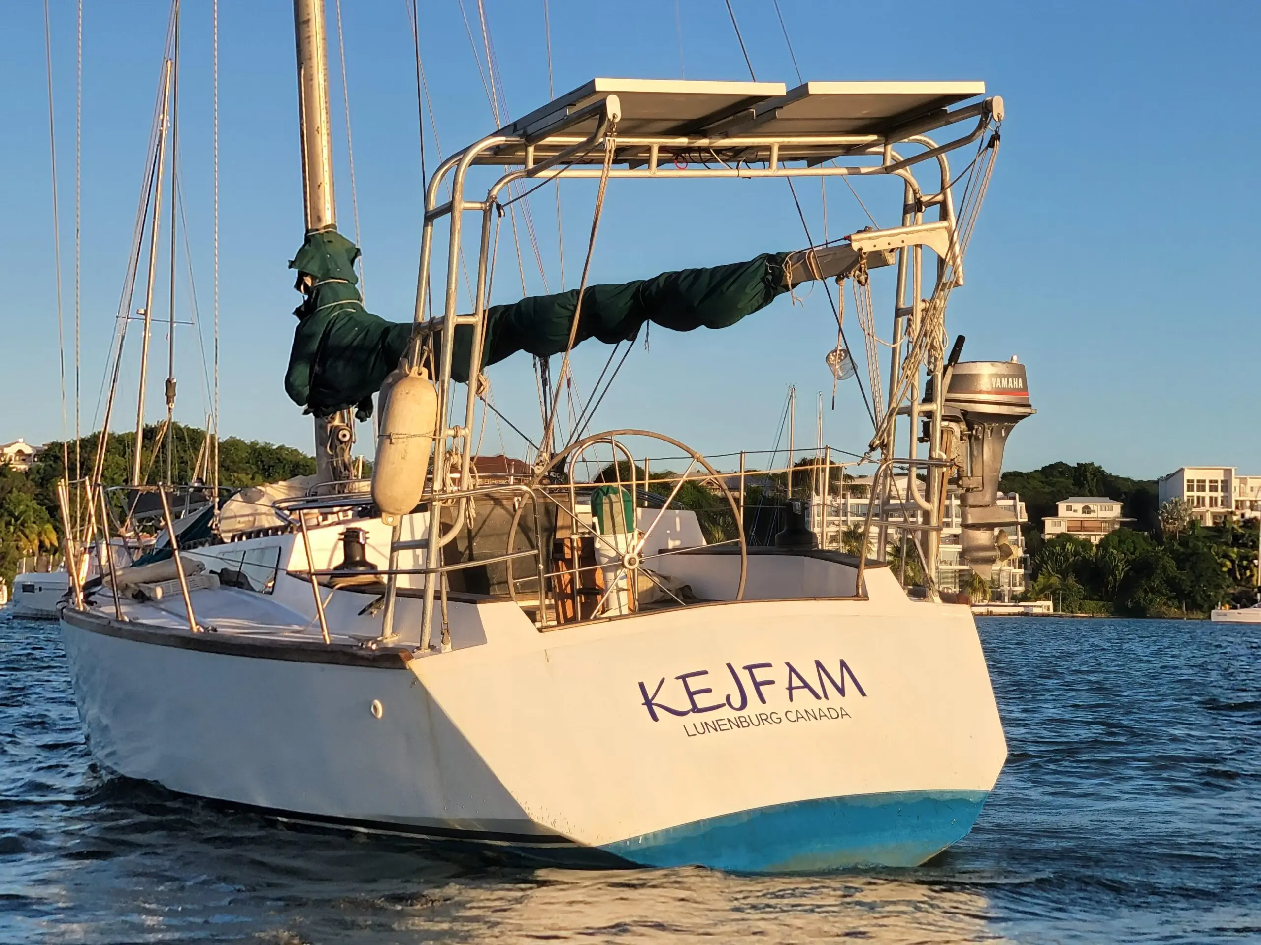 1987 Bruce Roberts custom steel build by kanter yachts