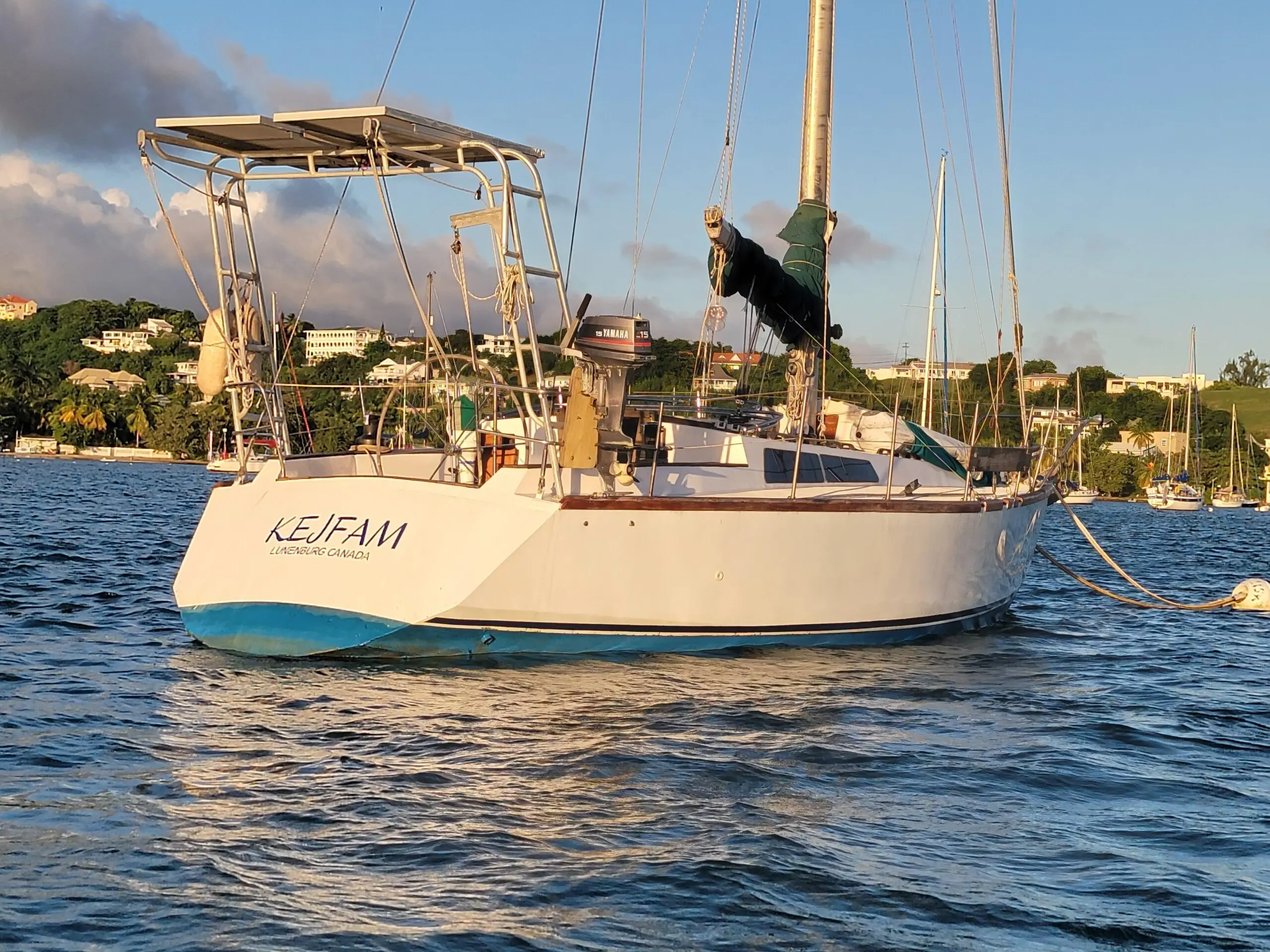 1987 Bruce Roberts custom steel build by kanter yachts