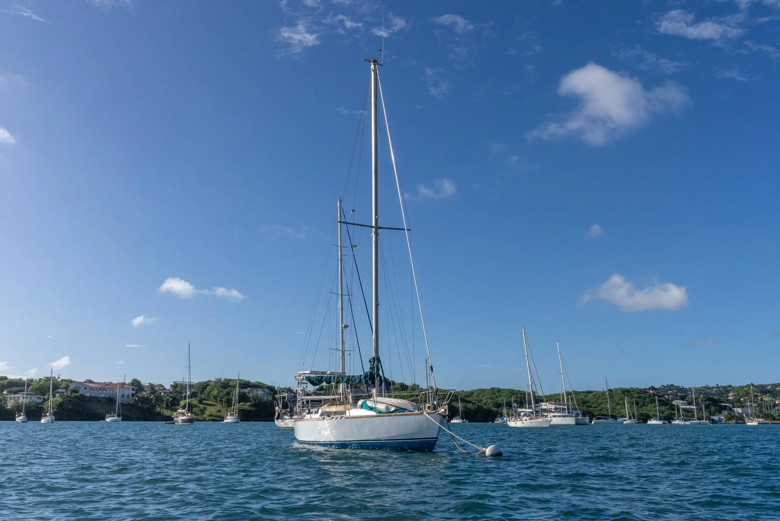 1987 Bruce Roberts custom steel build by kanter yachts