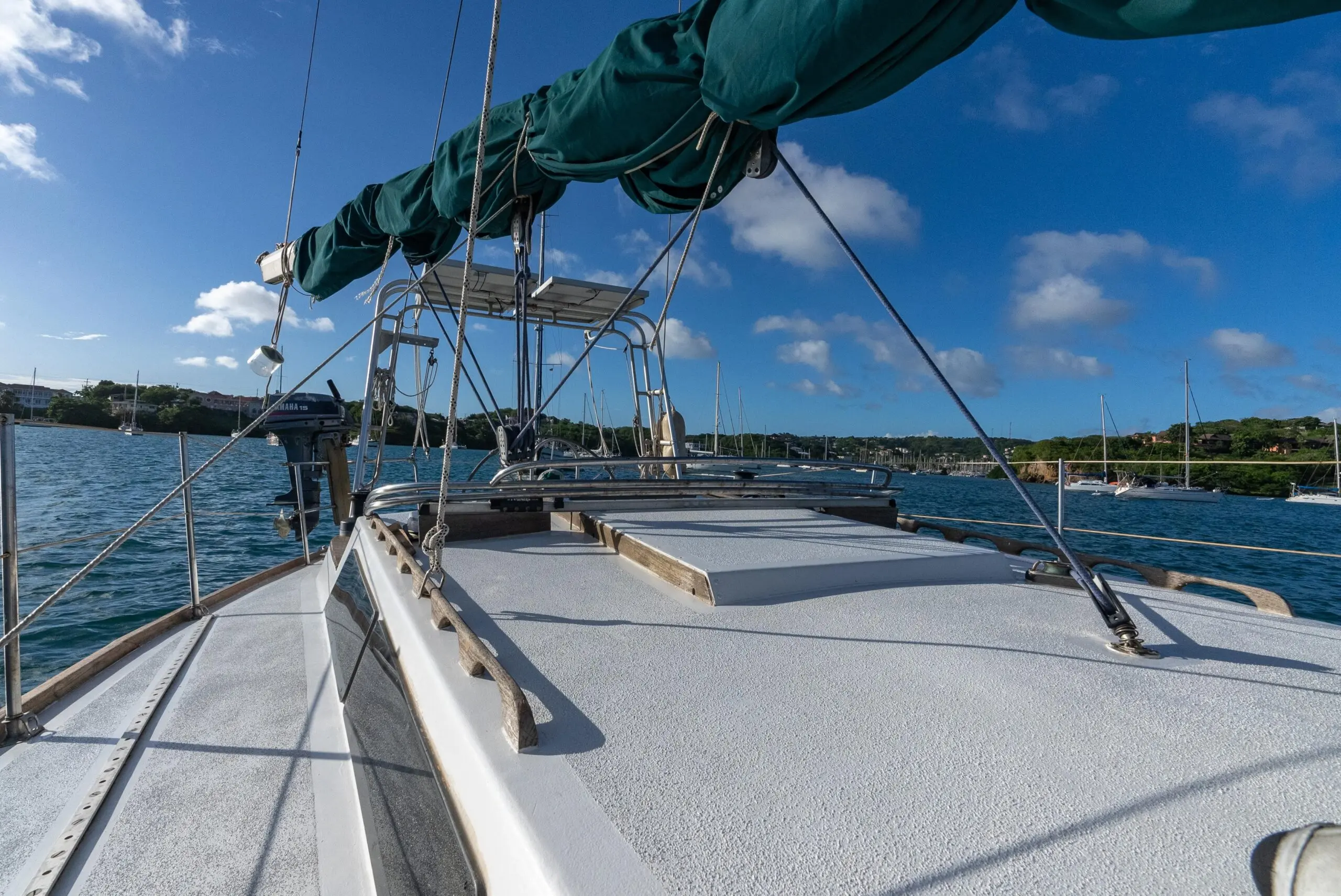 1987 Bruce Roberts custom steel build by kanter yachts