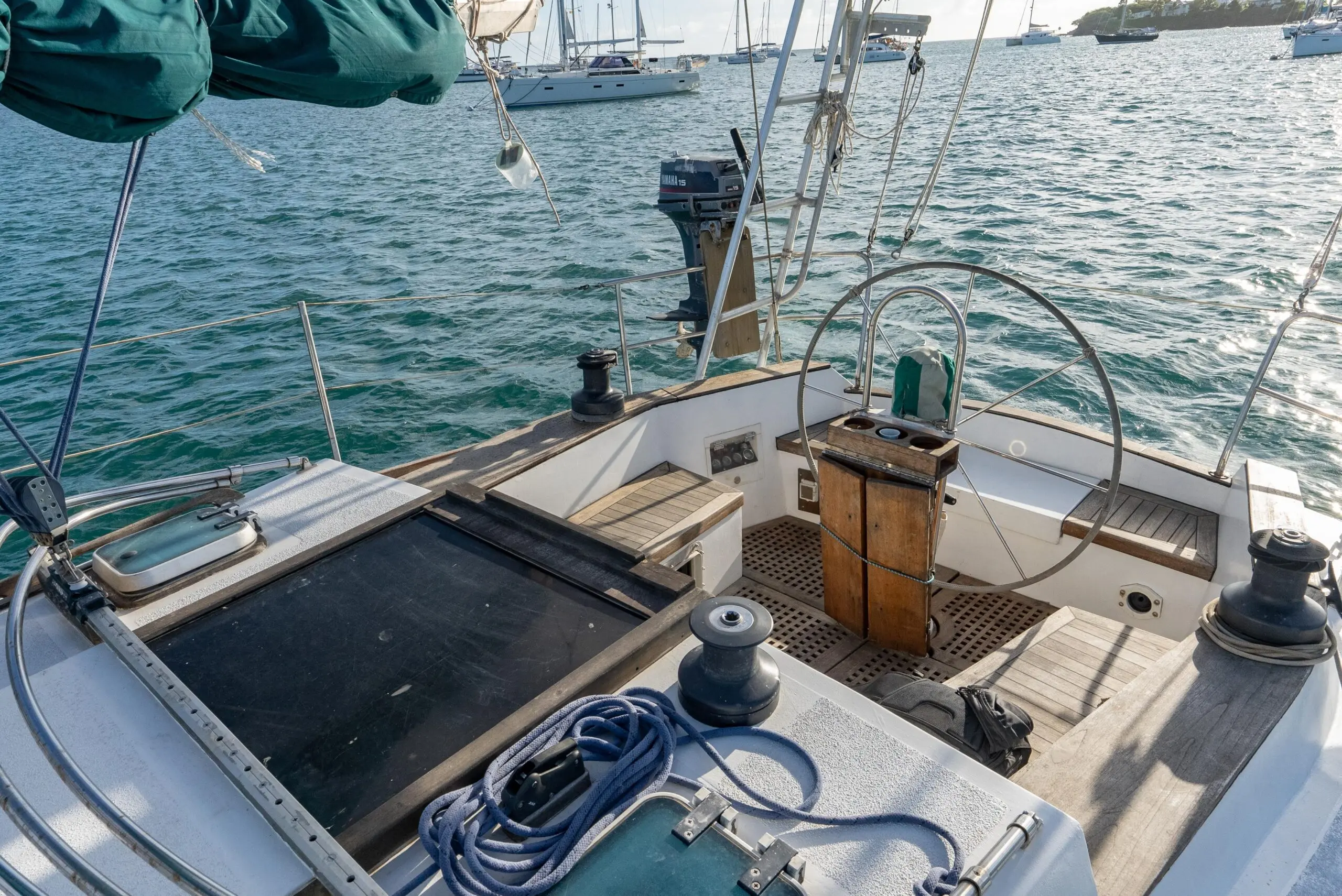 1987 Bruce Roberts custom steel build by kanter yachts