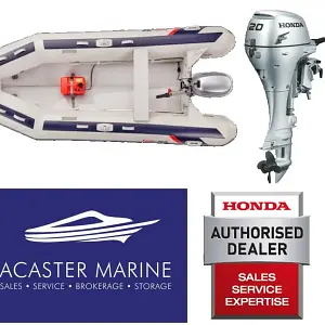 2024 Honwave T38 Inflatable & 20hp Honda Outboard