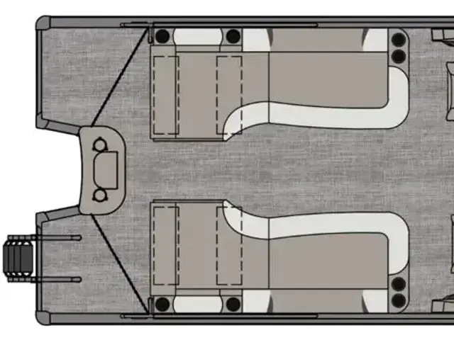 Avalon Excalibur LTD 25' Quad Lounge Windshield - Triple Toon TWIN - IN STOCK