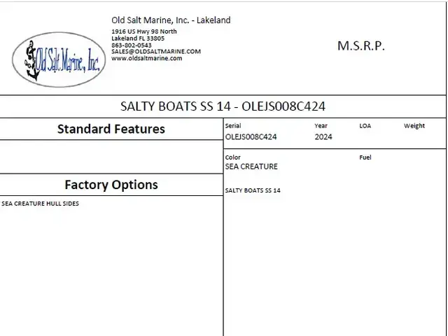 Salty Boats Salty Skiff 14